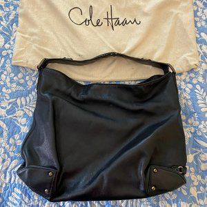 Cole Haan Women's Black Leather Hobo Bag with Dust Bag